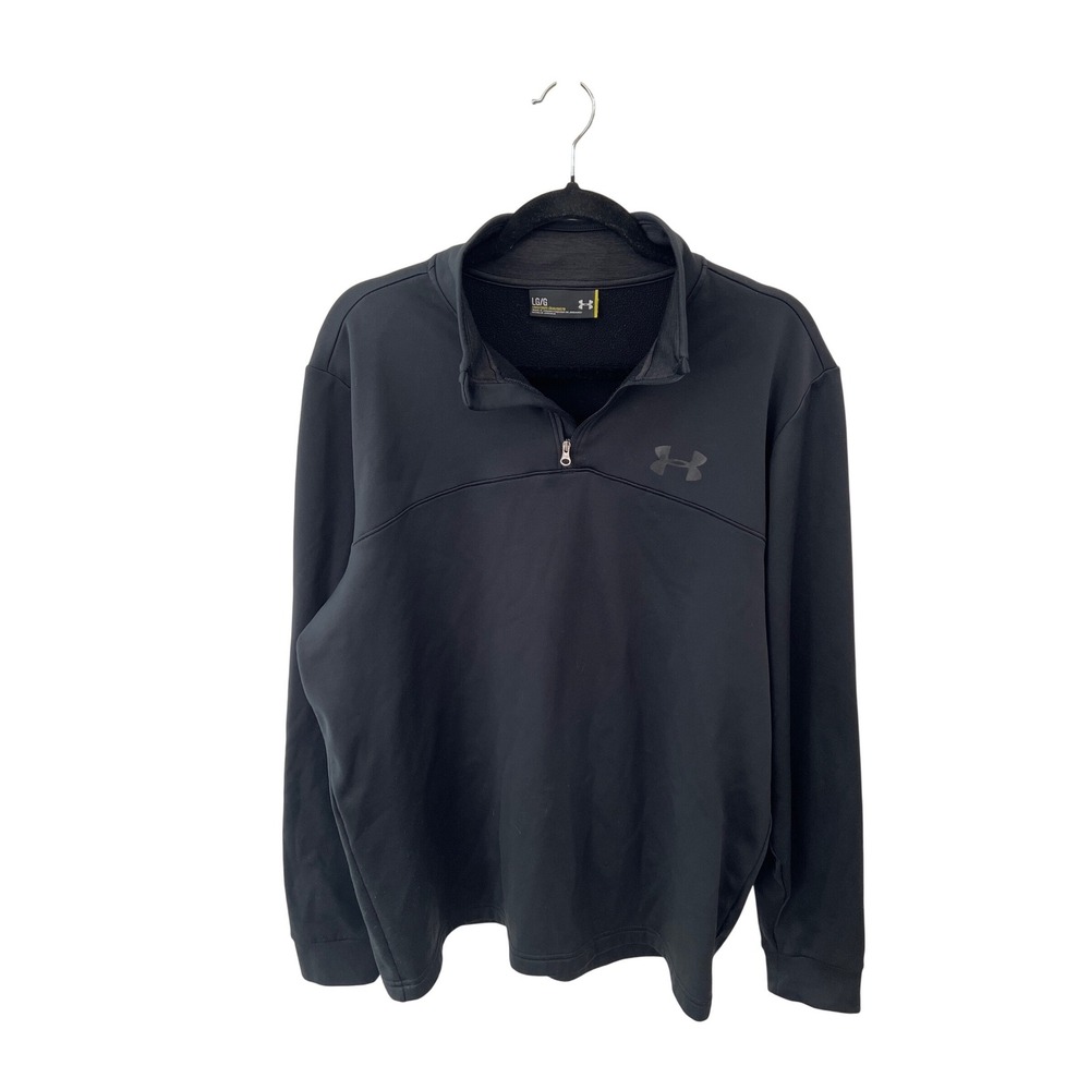 Under Armour Pullover‎ Fleece Lined Quarter Zip Activewear Athletic Black Large